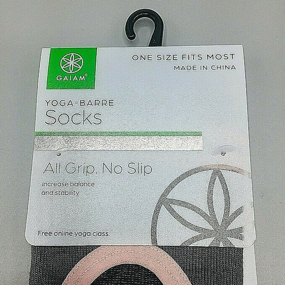 GAIAM Yoga-Barre Socks OSFM All Grip No Slip - Picture 2 of 3